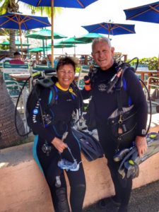 Dave and Susan in Scuba gear